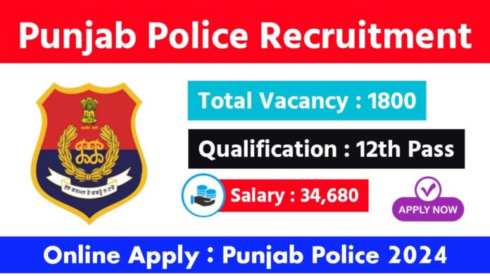 Punjab Police Constable Recruitment 2024