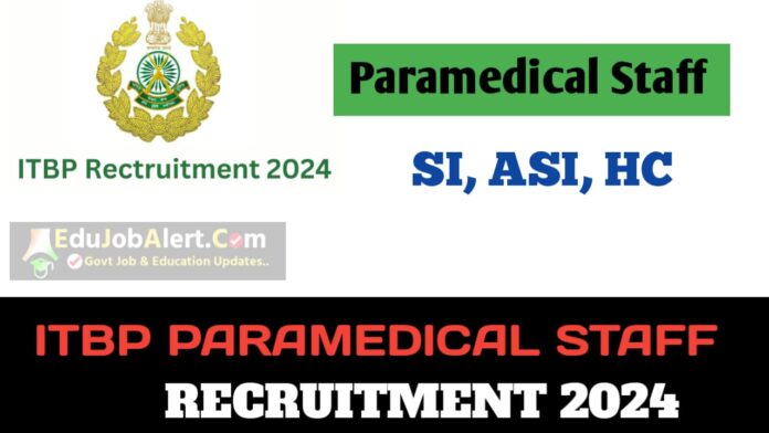 ITBP Paramedical Staff Recruitment 2024