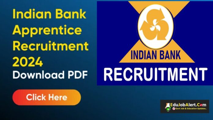 Indian Bank Apprentice Recruitment 2024