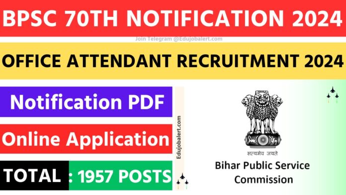 BPSC 70th Notification 2024